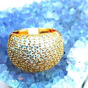 Cubic Zirconia 18k gold plated Women Ring